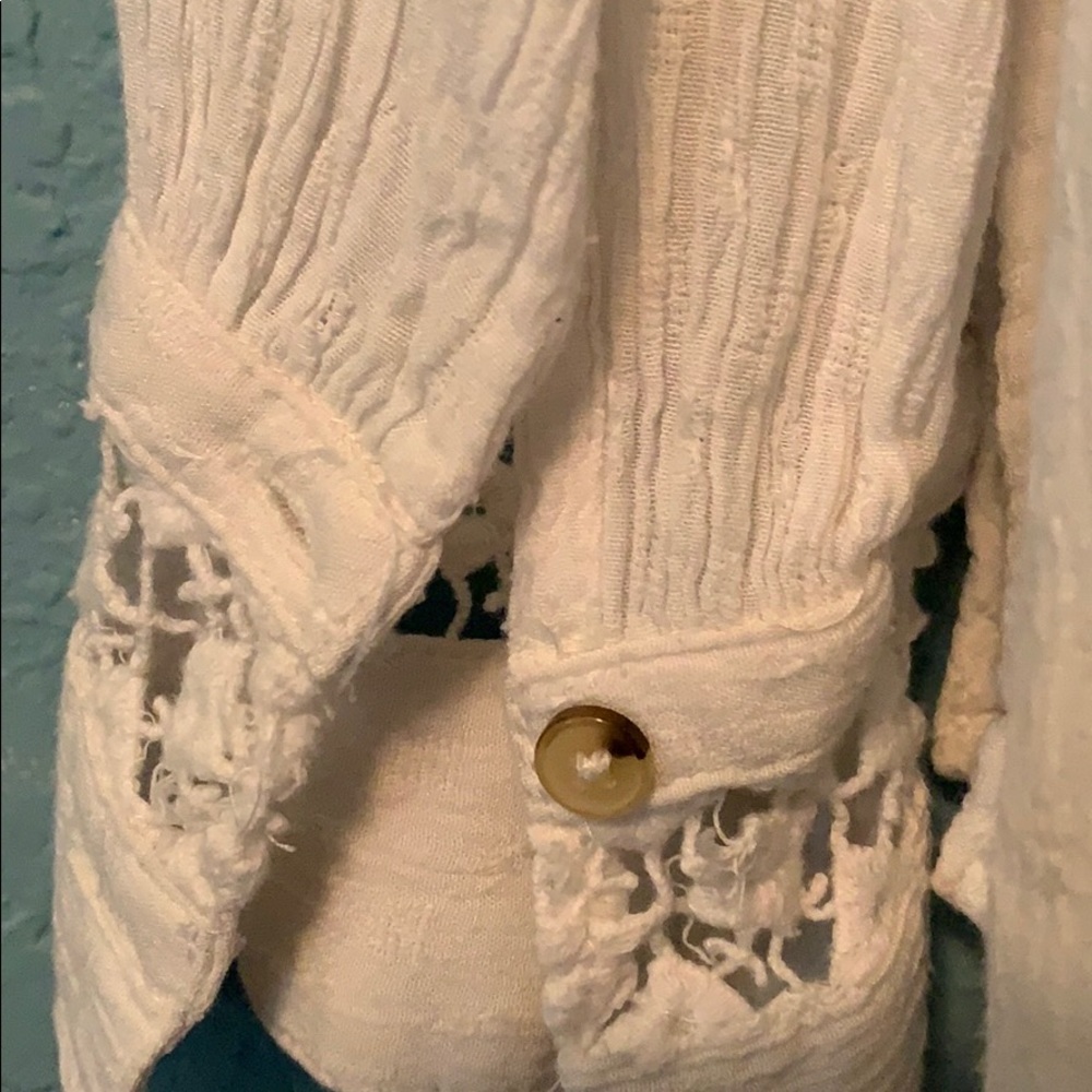 Free people white small blouse button down - Picture 10 of 10